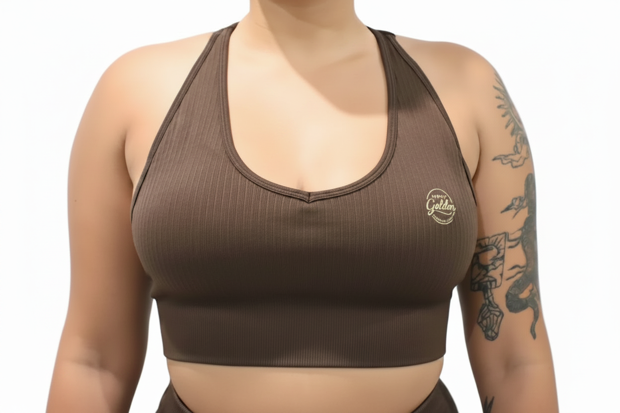 Seamless Ribbed Activewear Set - Zip Crop Top & High-Waist Biker Shorts