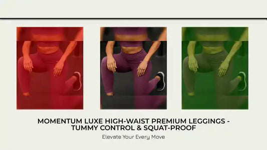 Momentum Luxe High-Waist Premium Leggings - Tummy Control & Squat-Proof by@Outfy