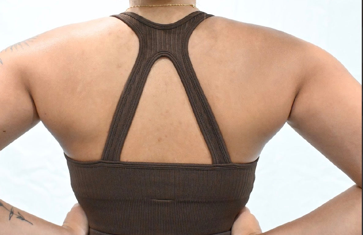 Seamless Ribbed Zip Crop Top