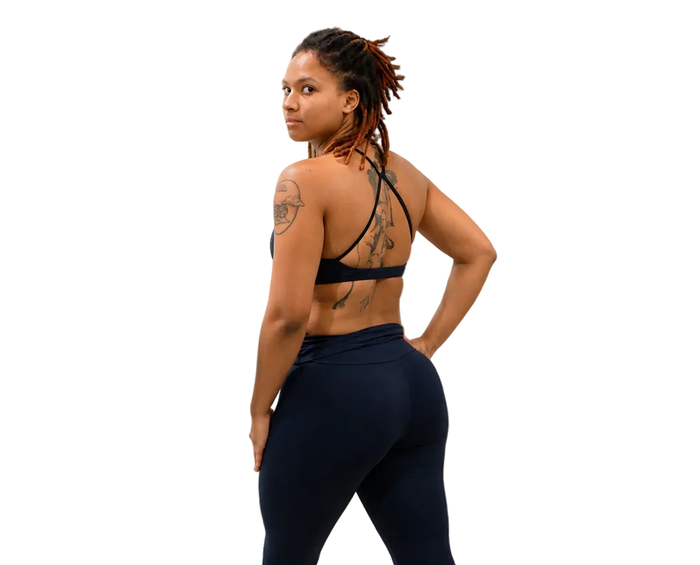 Navy PowerFit Complete Set - Sports Bra & High-Waist Leggings Bundle