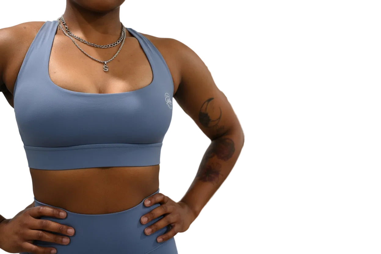 Sky Blue Racerback Sports Bra