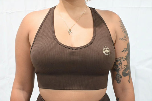 Seamless Ribbed Zip Crop Top