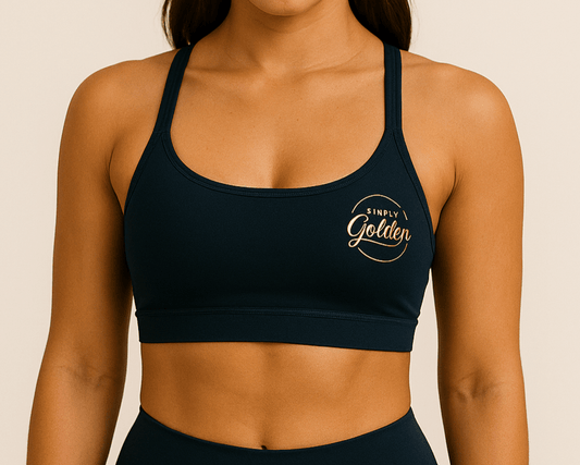 Navy Sports Bra - Simply Golden