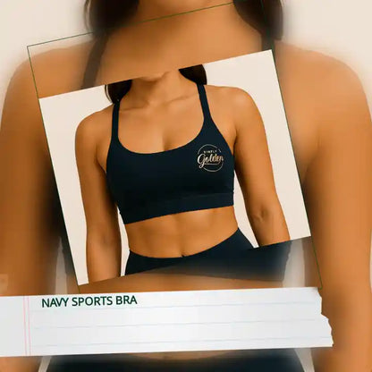 Navy Sports Bra by@Outfy